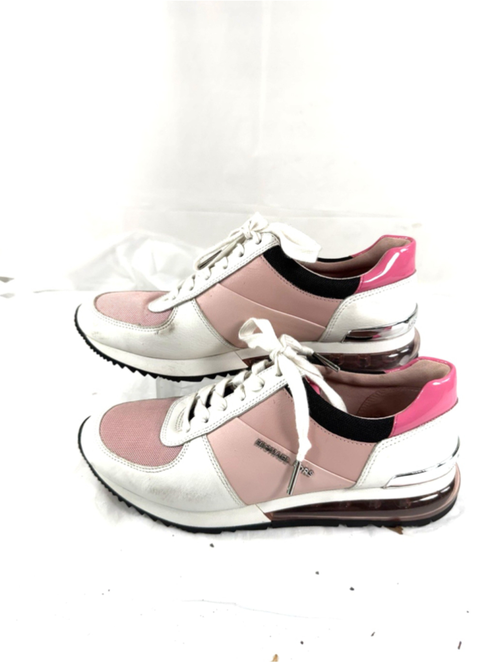 Michael Kors Allie Wrap Trainer Sneakers Smokey Rose Women's Sz 7.5M